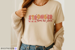 Stronger than the storm t shirt design inspirational quote Product Image 3