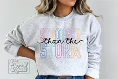 Stronger Than The Storm SVG - Positive Quote - Inspirational Product Image 3