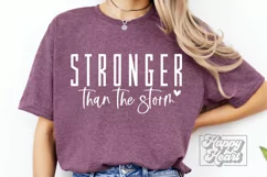Stronger Than The Storm SVG PNG - Positive Inspirational SVG Product Image 2