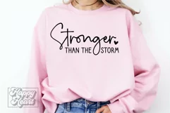 Stronger Than The Storm SVG - Positive Quote - Inspirational Product Image 4