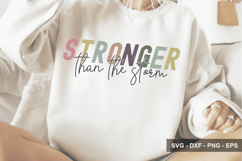 Stronger Than the Storm - Christian Design - Bible Svg Product Image 1