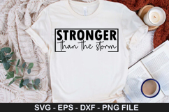 Stronger Than The Storm - Affirmation SVG Design Product Image 1