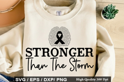 Stronger Than The Storm SVG - Mental Health Design Product Image 1
