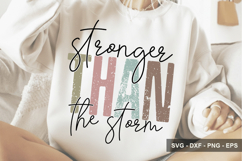 Stronger Than The Storm - Motivational Design Product Image 1