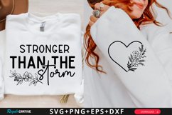 Stronger Than The Storm Sleeve SVG, Motivational SVG Design Product Image 1