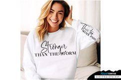 Stronger Than The Storm Sleeve SVG, Inspirational SVG Design Product Image 3