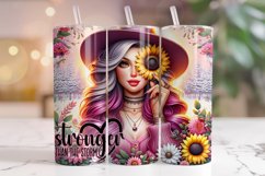 Daily Affirmations Tumbler Wrap, Motivational Tumbler PNG Product Image 1