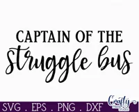 Farmhouse Funny Round Sign Svg, Captain Of The Struggle Bus Product Image 3