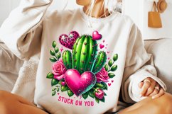 Stuck On You PNG, Cactus PNG, Valentine&#039;s Day PNG, Funny PNG Product Image 1