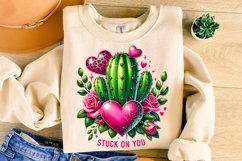 Stuck On You PNG, Cactus PNG, Valentine&#039;s Day PNG, Funny PNG Product Image 2
