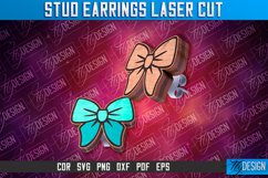 Bow Stud Earrings Laser Cut SVG | Accessories | CNC File Product Image 1