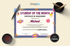 Student of the Month Certificate Printable Canva Template Product Image 8