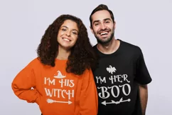 I'm his witch SVG, I'm her boo SVG, funny halloween svg Product Image 2
