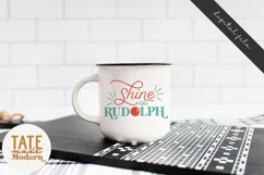 Shine like Rudolph SVG cut file - Retro Christmas shirt svg Product Image 4