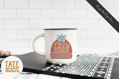 Cozy Season SVG cut file - Retro winter mug svg, cozy vibes Product Image 3