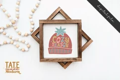 Cozy Season SVG cut file - Retro winter mug svg, cozy vibes Product Image 2