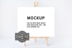 8x10 Mockup, Wood Easel Mockup, PSD JPG Product Image 1