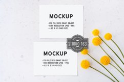 Blank Card Mockup, 4.25x5.5 Stationery Mockup, PSD JPG Product Image 1