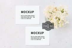 Blank Card Mockup, 4.25x5.5 Stationery Mockup, PSD JPG Product Image 1