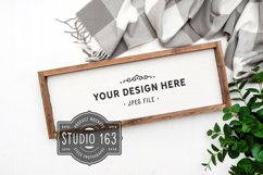 8x24 Wood Sign Mockup, Blank Frame, JPEG Product Image 1