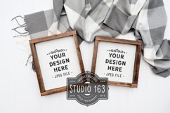 8x10 Wood Sign Mockup, Set of 2, Blank Frame, JPEG Product Image 1