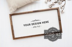 12x24 Wood Sign Mockup, Blank Frame, JPEG Product Image 1