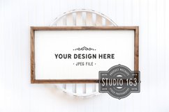 12x24 Farmhouse Sign Mockup, Square Blank Wood Frame, JPEG Product Image 1