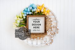 8x8 Farmhouse Sign Mockup, Wood Sign Mockup, JPEG Product Image 1