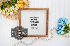 12x12 Farmhouse Sign Mockup, Wood Sign Mockup, JPEG Product Image 1