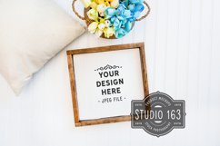 12x12 Farmhouse Sign Mockup, Wood Sign Mockup, JPEG Product Image 1