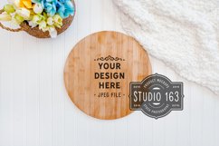 Round Wood Sign Mockup, Farmhouse Sign, JPEG Product Image 1
