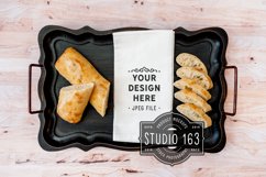 Tea Towel Mockup, White Kitchen Towel, JPEG Product Image 1