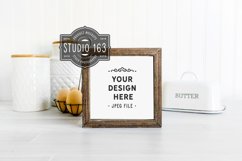 5x5 Farmhouse Sign Mockup | Mitered Wood Sign Mockup Product Image 1