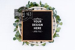 16x16 Chalkboard Sign Mockup | Wood Sign Mockup Product Image 1