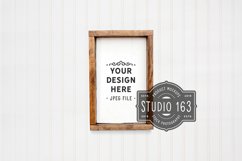 7x12 Farmhouse Sign Mockup, Square Blank Wood Frame, JPEG Product Image 1