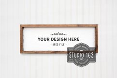 8x24 Farmhouse Sign Mockup, Square Blank Wood Frame, JPEG Product Image 1