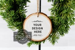 Wood Slice Ornament Mockup | Christmas Ornament Mockup Product Image 1