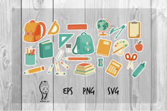 Cute School Supplies Stickers, Backpack and Stationery Product Image 1