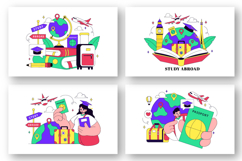 10 Study Abroad Vector Illustration Product Image 3