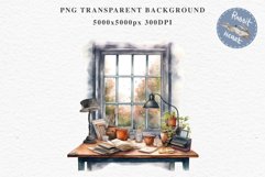 Study Corner Clipart Artist Workspace PNG Scrapbooking Art boho cozy interior table desk Transparent art workshop designs sublimation kids printable digital watercolor Study Corner Clipart, Artist Workspace PNG,  jpeg boho cozy interior table, work desk