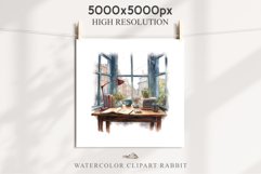 Study Corner Clipart Artist Workspace PNG Scrapbooking Art boho cozy interior table desk Transparent art workshop designs sublimation kids printable digital watercolor Study Corner Clipart, Artist Workspace PNG,  jpeg boho cozy interior table, work desk