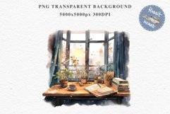 Study Corner Clipart Artist Workspace PNG Scrapbooking Art boho cozy interior table desk Transparent art workshop designs sublimation kids printable digital watercolor Study Corner Clipart, Artist Workspace PNG,  jpeg boho cozy interior table, work desk