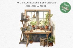 Study Corner Clipart Artist Workspace PNG Scrapbooking Art boho cozy interior table desk Transparent art workshop designs sublimation kids printable digital watercolor Study Corner Clipart, Artist Workspace PNG,  jpeg boho cozy interior table, work desk