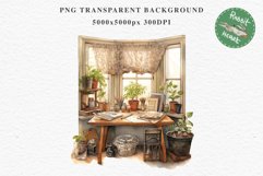 Study Corner Clipart Artist Workspace PNG Scrapbooking Art boho cozy interior table desk Transparent art workshop designs sublimation kids printable digital watercolor Study Corner Clipart, Artist Workspace PNG,  jpeg boho cozy interior table, work desk