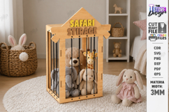 Stuffed Animal Zoo Storage Laser Cut | Kids Toy Storage Box Product Image 1
