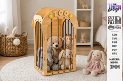 Stuffed Animal Zoo Storage Laser Cut | Kids Toy Storage Box Product Image 1