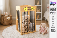 Stuffed Animal Zoo Storage Laser Cut | Kids Toy Storage Box Product Image 1