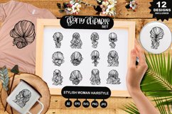 Stylish Woman Hairstyles Clipart Set Product Image 1