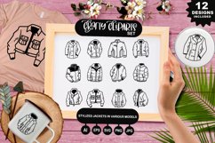 Stylized Jackets In Various Models Clipart Set Product Image 1