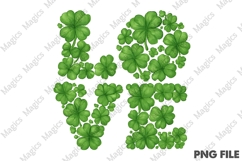 Stylized 'LOVE' Letters Decorated For St Patrick's Day Product Image 1